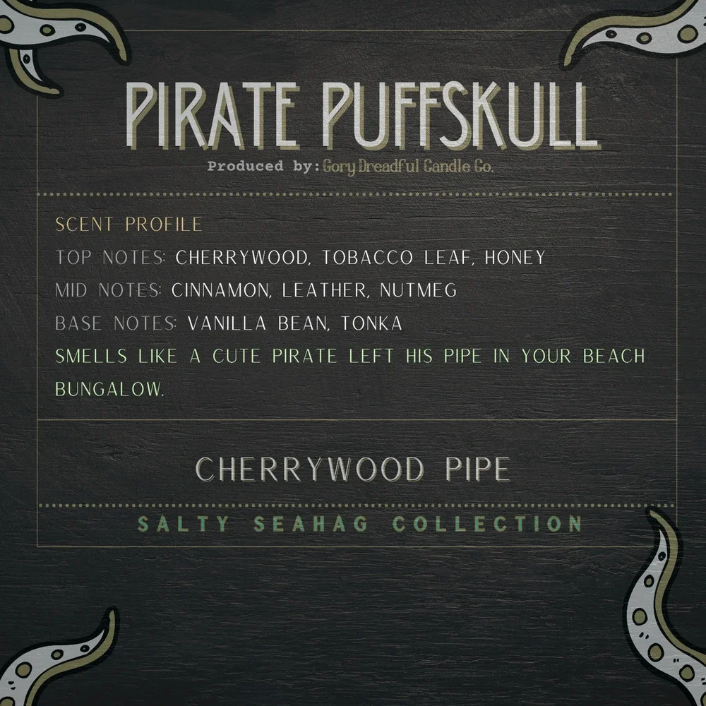 Pirate Puffskull Wax Melt Chunkies - Weathered Pipe Scent
